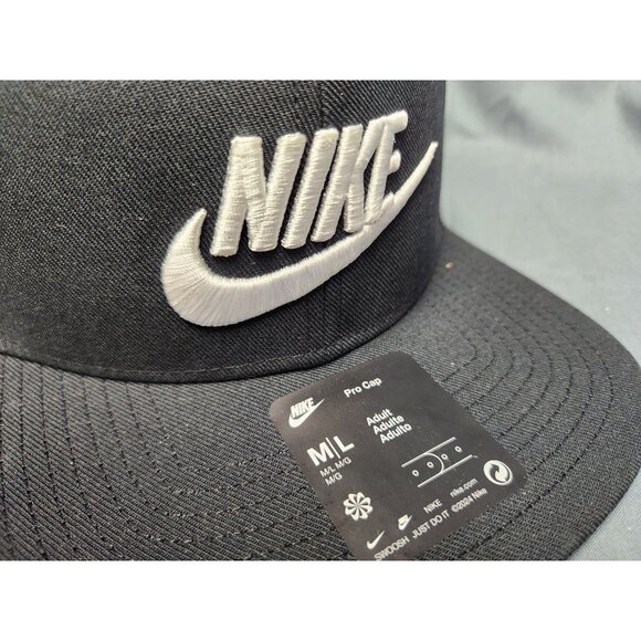Nike Men's Dri-Fit Pro Structured Futura Cap Black Size M/L NEW WITH TAGS! - Picture 7 of 7